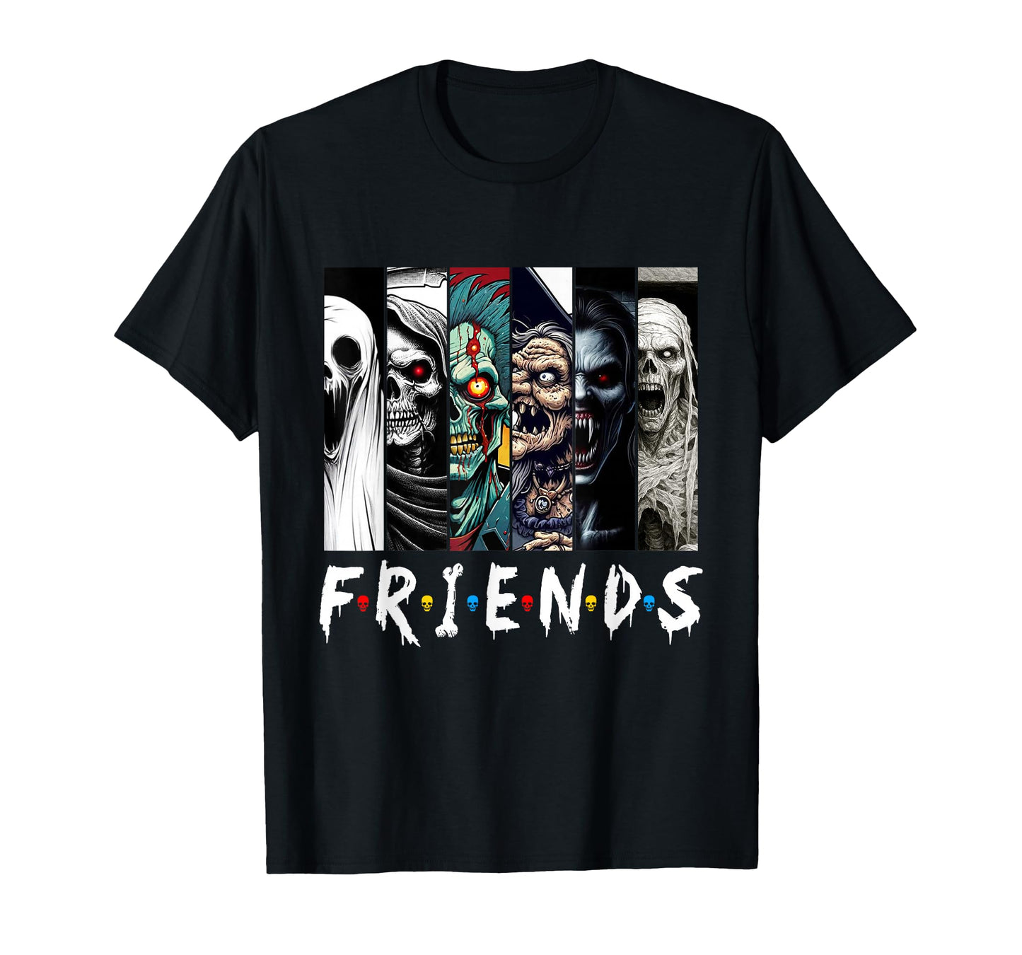 Horror Characters Friend Halloween Family Matching Scary T-Shirt