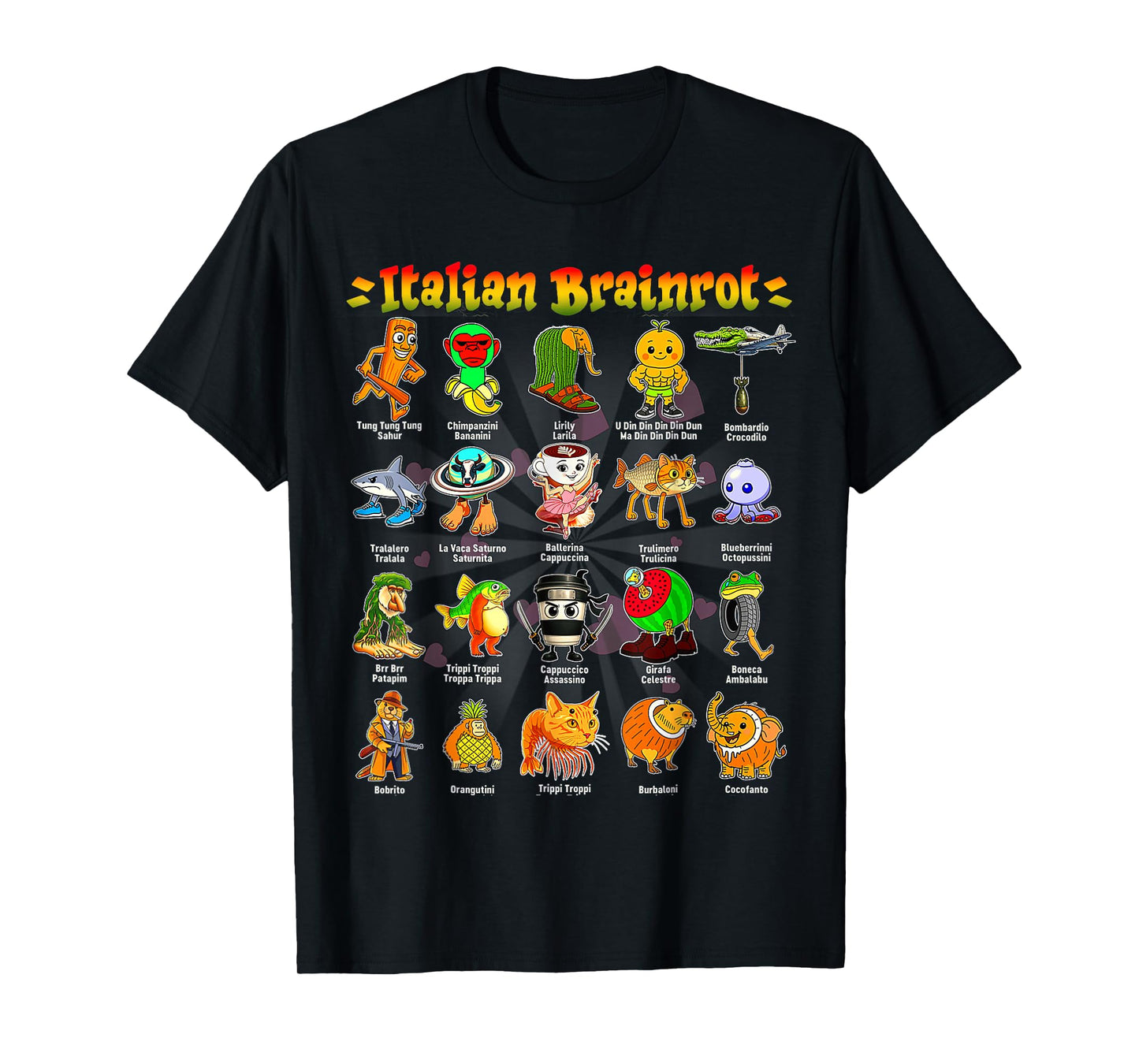 Italian Brain Rot Italian Brainrot Funny Memes T-Shirt