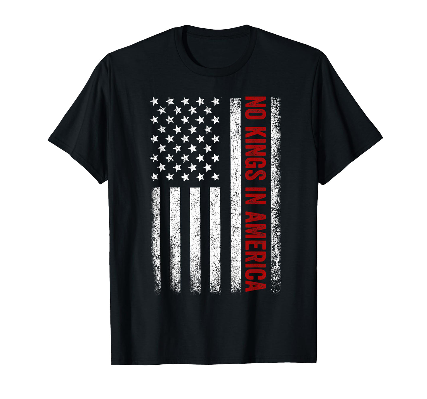No Kings in America Vintage Patriotic No Kings T-Shirt