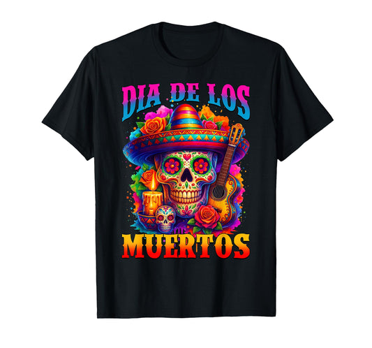 Dia De Los Muertos Day of The Dead Sugar Skull Halloween Men T-Shirt