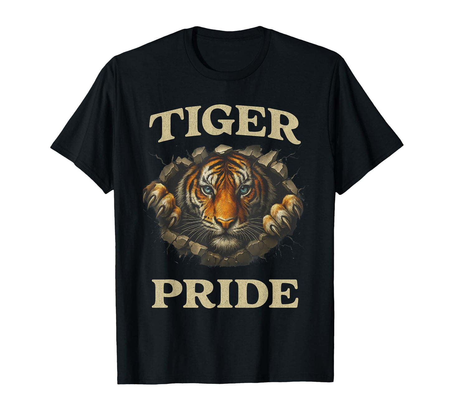Retro Tiger Pride School Team Sports Vintage Design T-Shirt