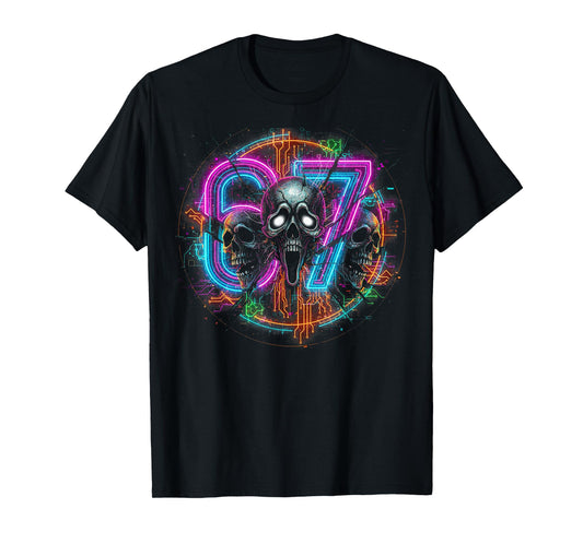 67 Halloween SCP Horror Face Scary Costume Shirt Horror 6 7 T-Shirt