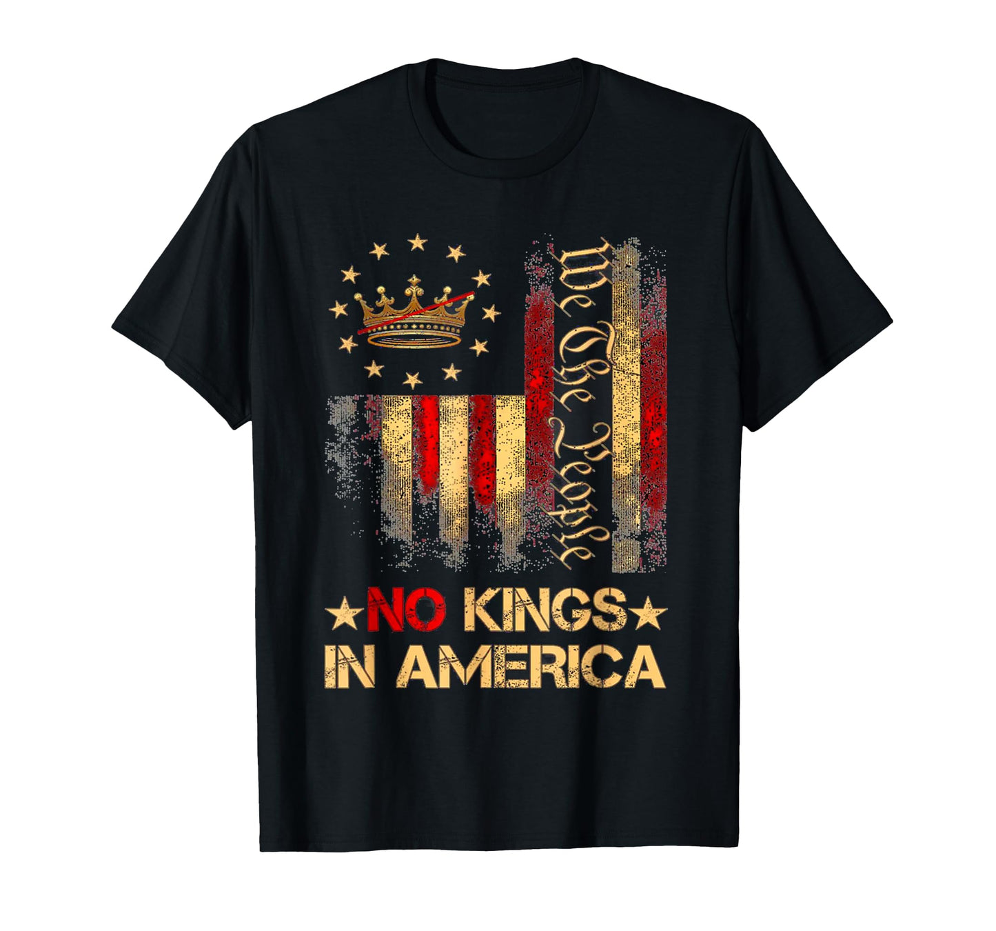 We The People Serve No Kings in America Shirt Crown Tee T-Shirt