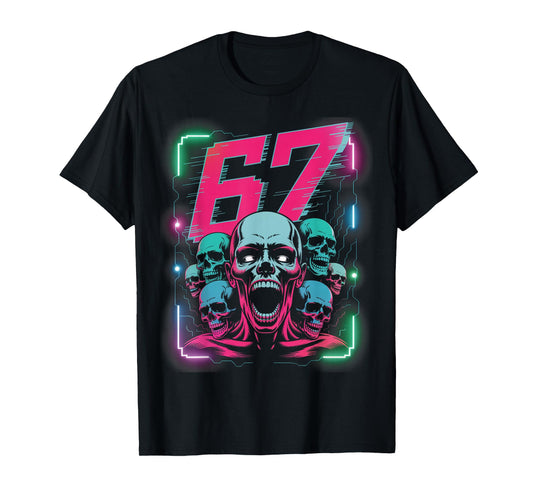 67 Halloween SCP Horror Face Scary Costume Shirt Horror 6 7 T-Shirt