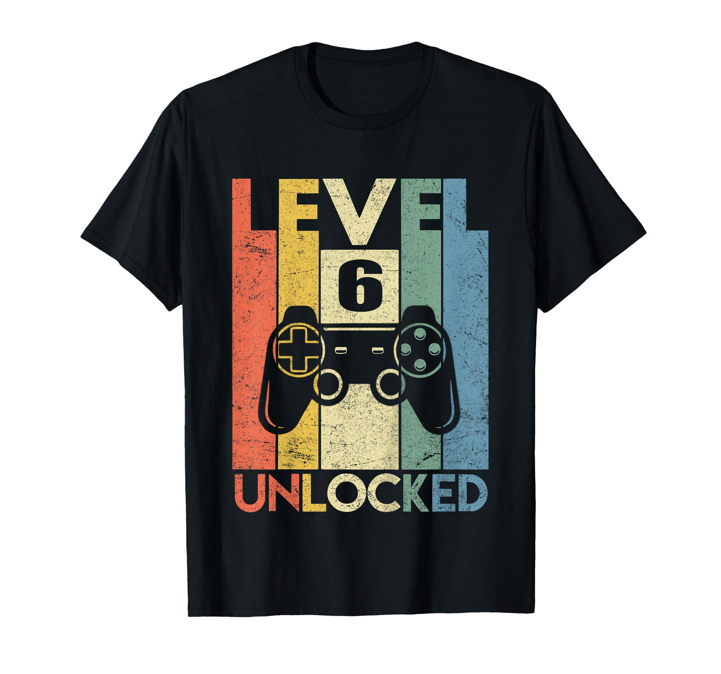 Level 6 Unlocked Shirt Funny Video Gamer 6th Birthday Gift T-Shirt