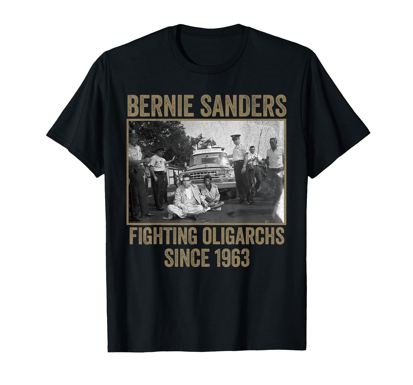 Bernie Fighting Oligarchs 1963 Indivisible No Kings Protest T-Shirt