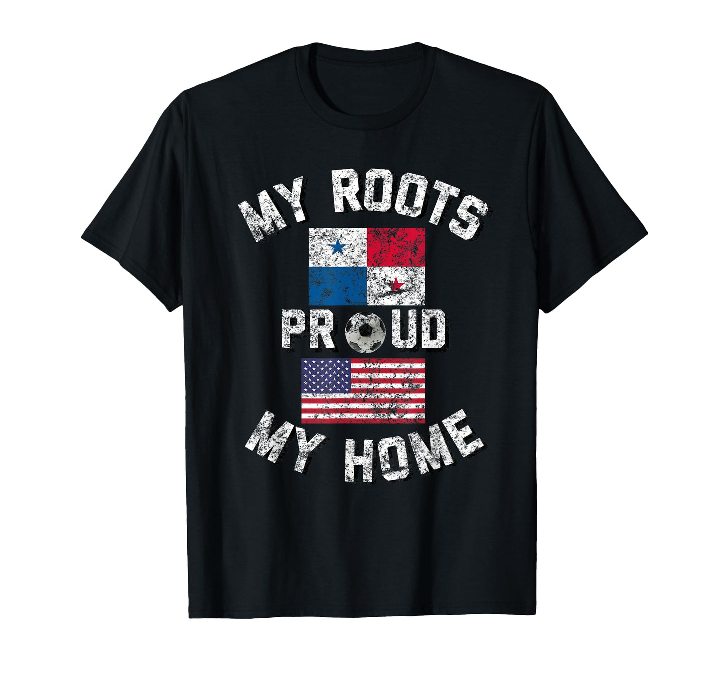 Panama Soccer My Roots My Home Vintage Flag Fan Shirt T-Shirt