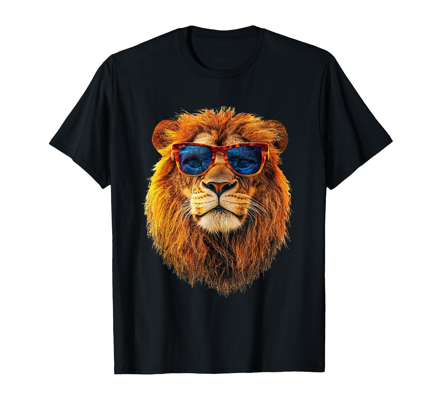 Lion wearing Sunglasses Africa Funny Graphic T-Shirt
