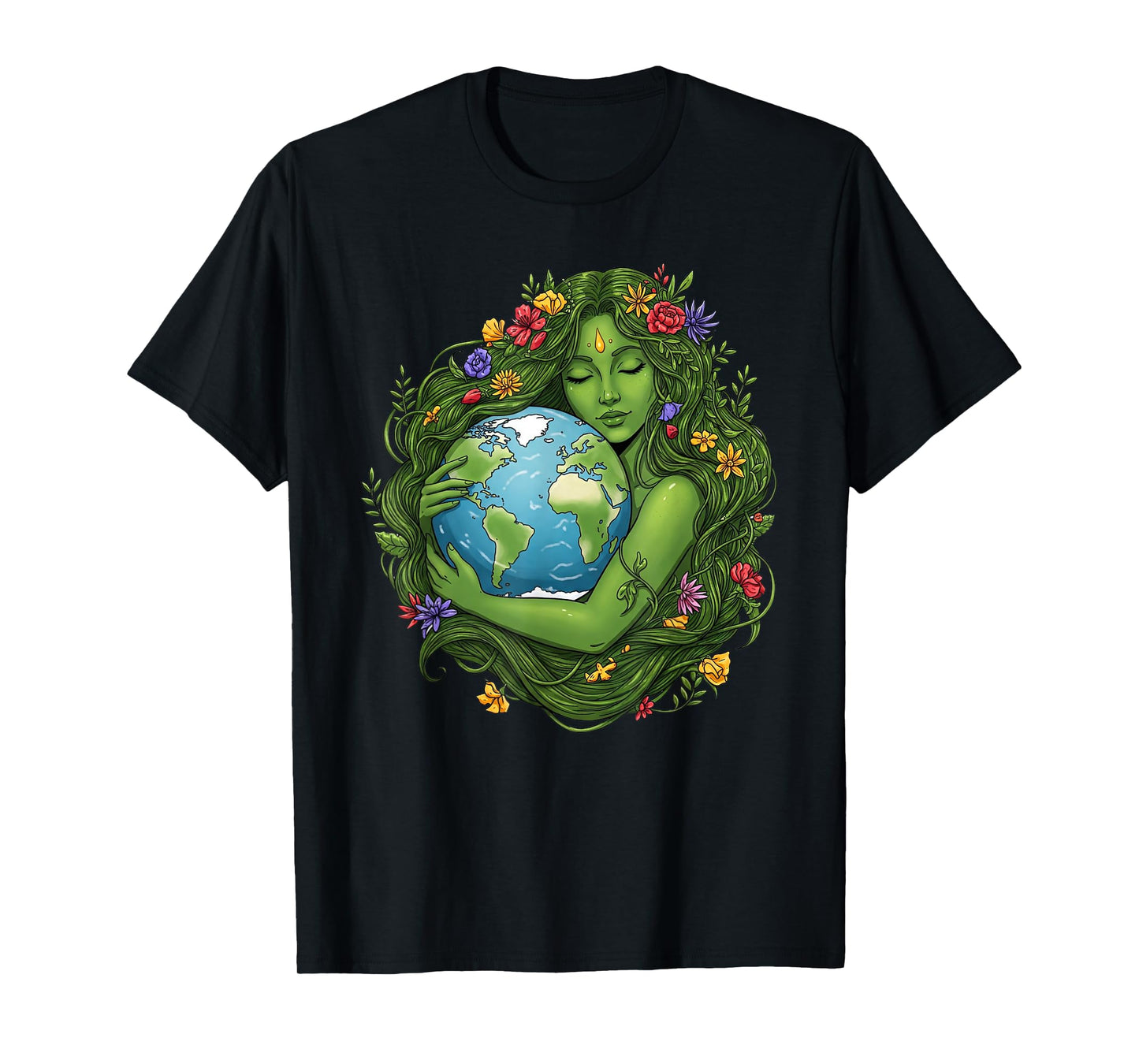 Green Mother Nature Earth Day Planet Earth Mother Women Girl T-Shirt
