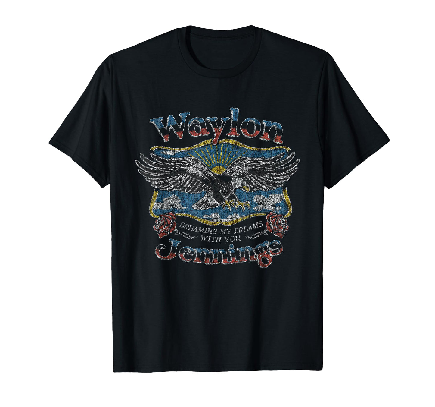 Waylon Jennings - Official Merchandise - Dreaming My Dreams T-Shirt