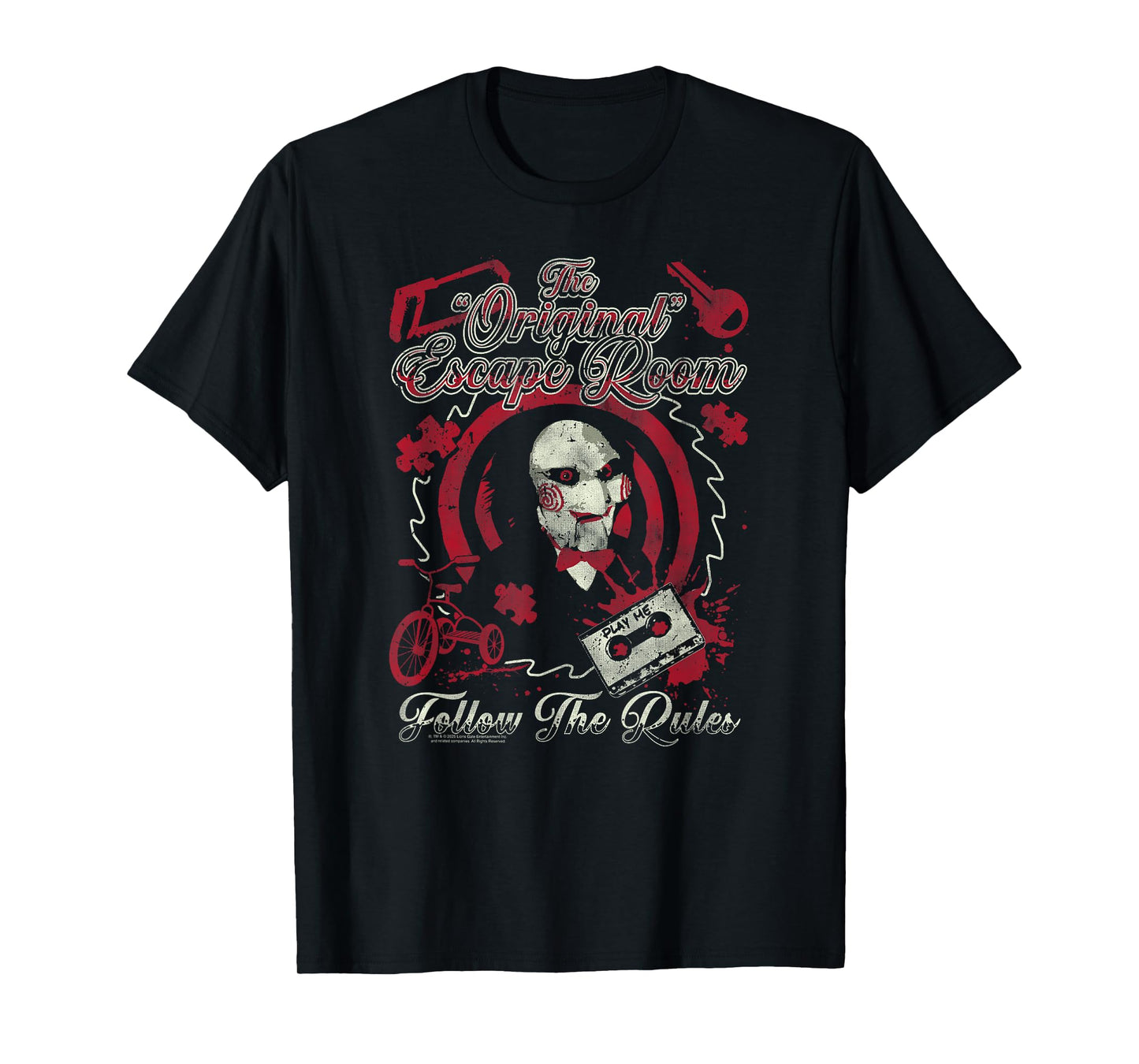 Saw Jigsaw's Original Escape Room Horror Movie T-Shirt