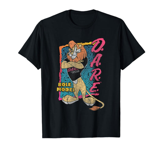 D.A.R.E. Program 90's Style Daren The Lion Role Model PSA T-Shirt