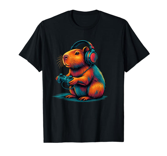 Capybara Funny Video Games Capybara for men women kids T-Shirt