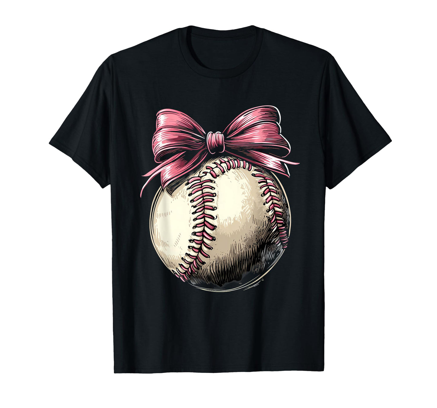 Baseball Coquette Bow Cute Baseball Game T-Shirt