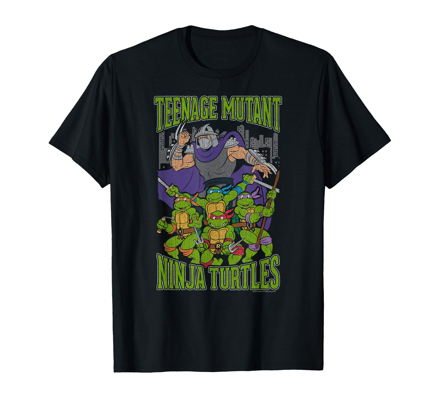 Teenage Mutant Ninja Turtles Shredder and Turtles Retro T-Shirt