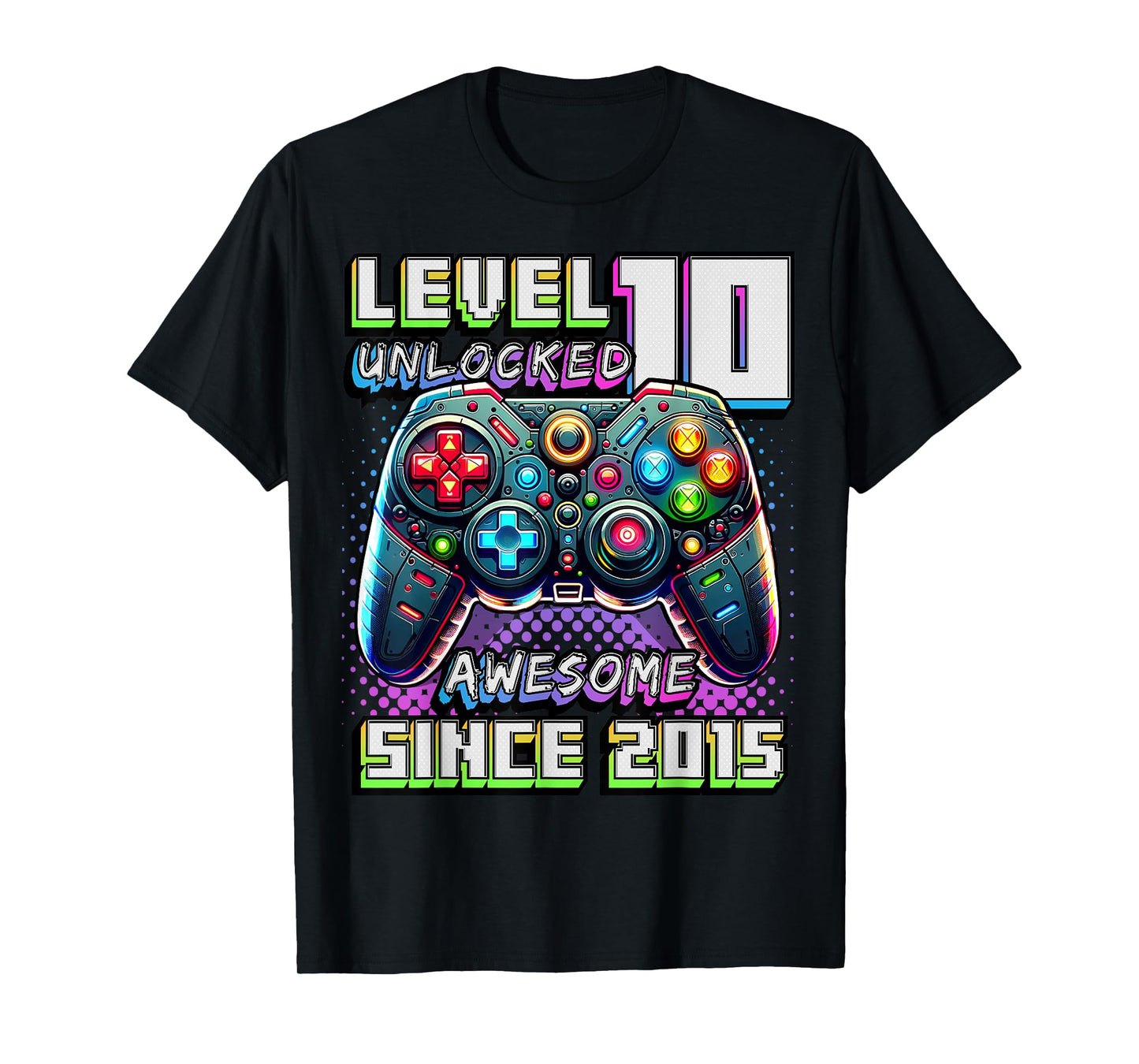 10th Birthday Boy Level 10 Gamer 10 Year Video Game Party T-Shirt