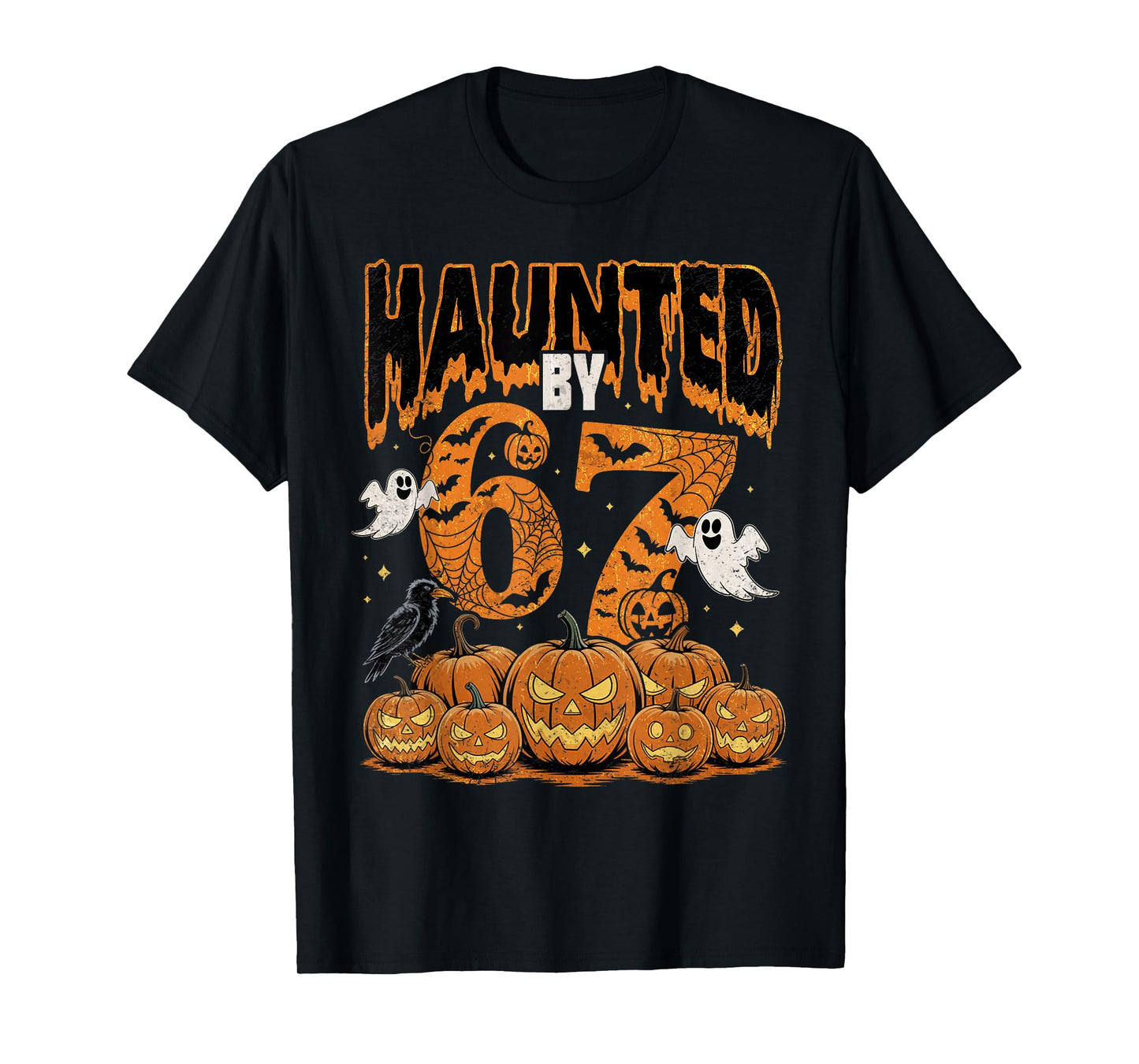 67 Meme Halloween Costume Brainrot Haunted 6 7 Six Seven T-Shirt