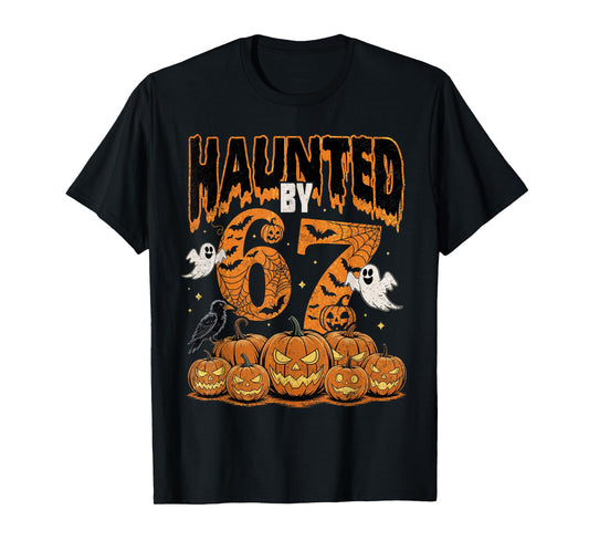 67 Meme Halloween Costume Brainrot Haunted 6 7 Six Seven T-Shirt