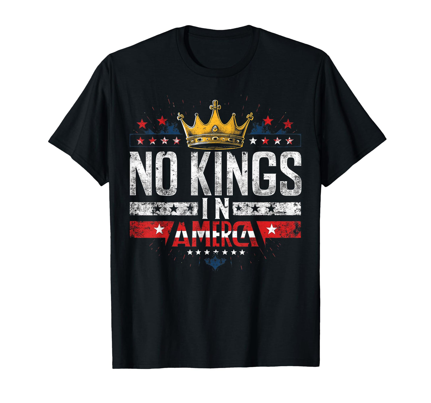 No Kings in America Protest Sign Defiant Voice No Kings USA T-Shirt