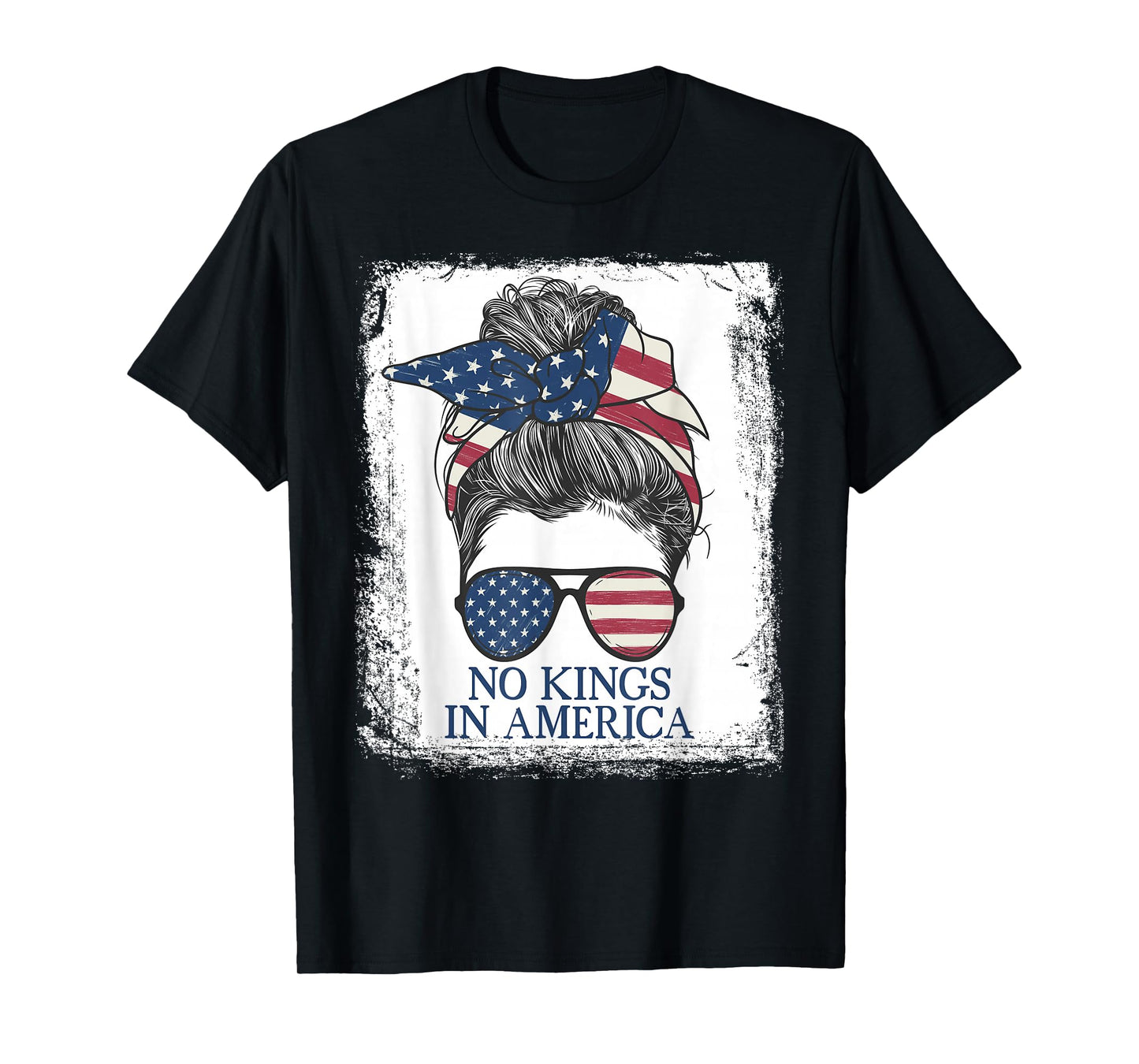 No Kings Tee Rosie USA Flag No King in America T-Shirt