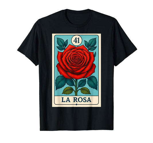 rosa Mexican Lottery Bingo Game, Roses T-Shirt