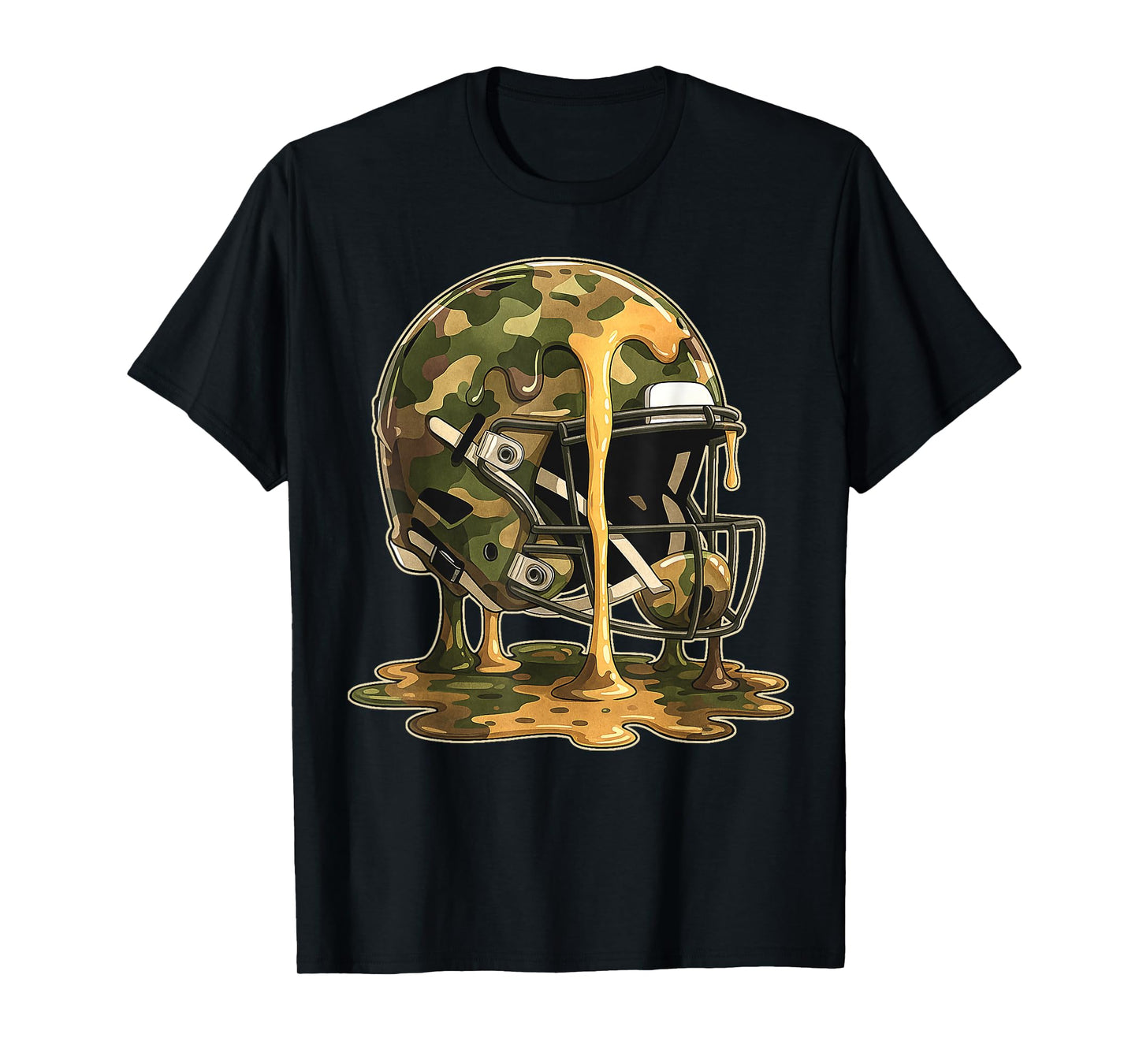 Football Drip Camo Football Ice Cream Sprinkle Respect Drip T-Shirt