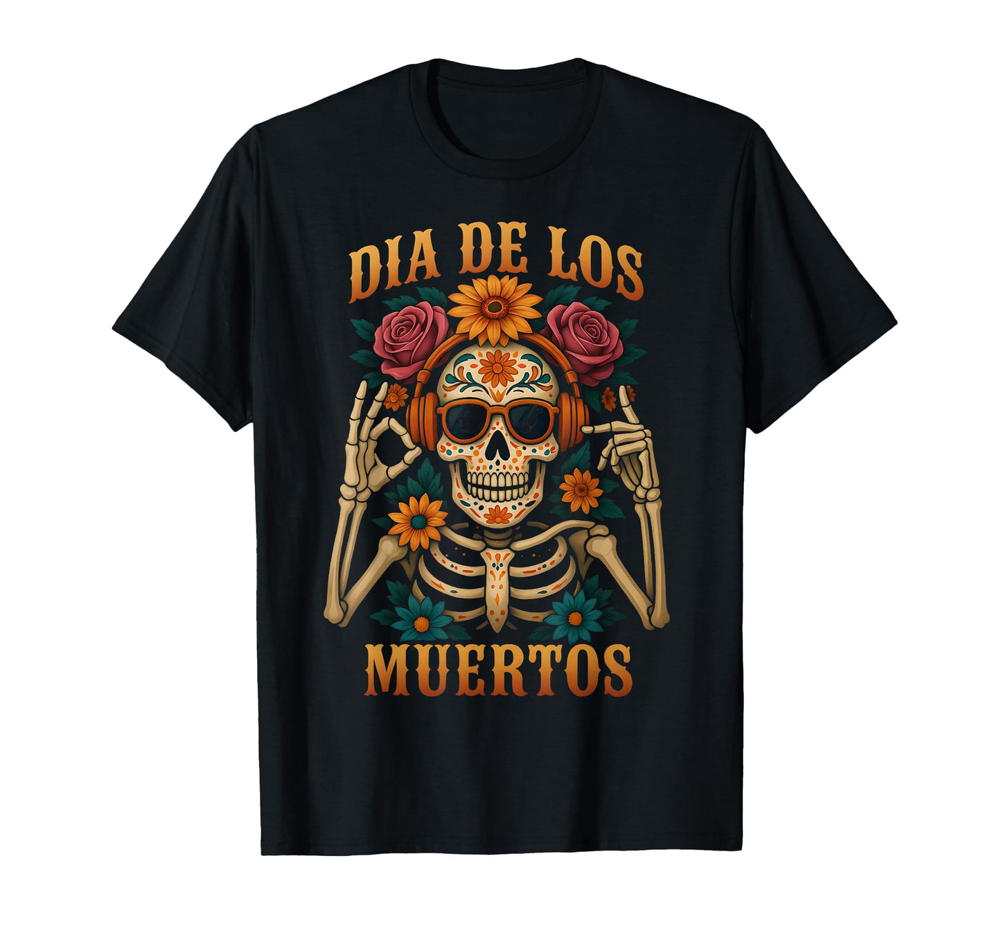 HUGvyn Dia De Los Muertos Sugar Skull Six Seven Meme 6 7 Kid T-Shirt