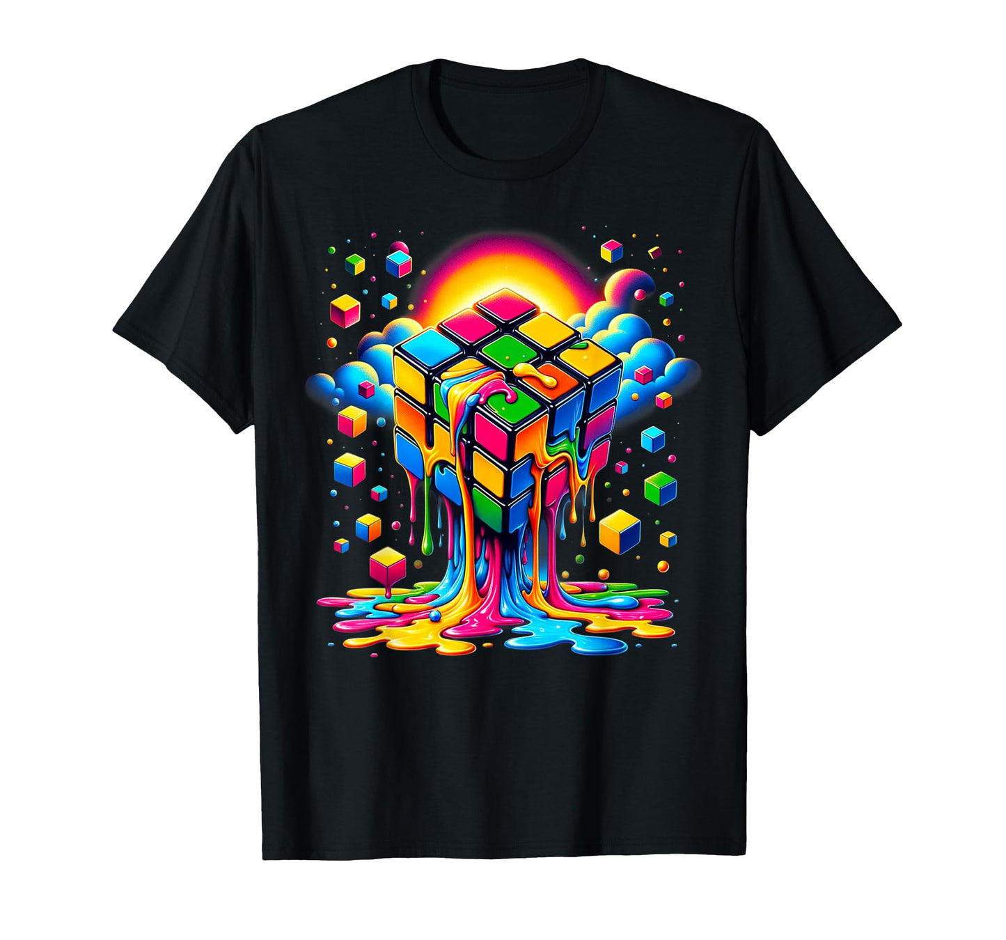 Melting Cube Speed Cubing Vintage Puzzle Youth & Math Lovers T-Shirt
