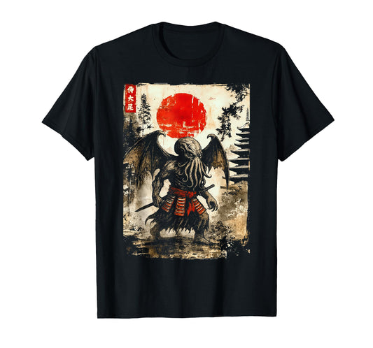 Cthulhu Samurai, Vintage Japanese Lovecraftian Horror T-Shirt