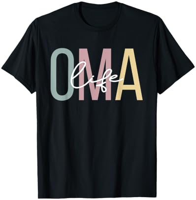 Oma Life Oma Grandma Boho Oma Grandmother T-Shirt - T-Shirt | Black