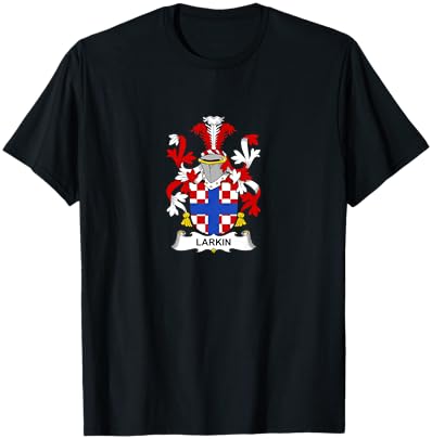 Larkin Coat of Arms - Family Crest T-Shirt - T-Shirt | Black