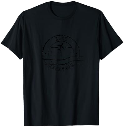 Rome Italy Travel Vintage Passport Stamp T-Shirt - T-Shirt | Black