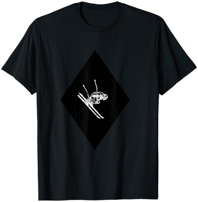 Downhill Ski Black Diamond T-Shirt - T-Shirt | Black