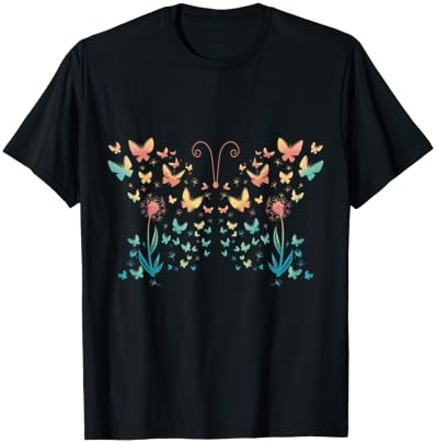 Butterfly Dandelion T-Shirt - T-Shirt | Black