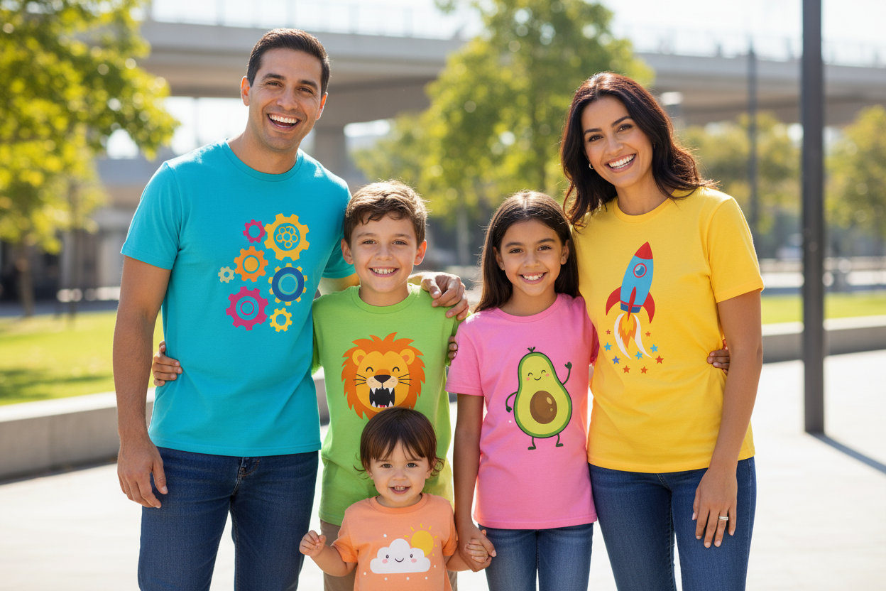 Bỏ chữ Family Fun Tees đi